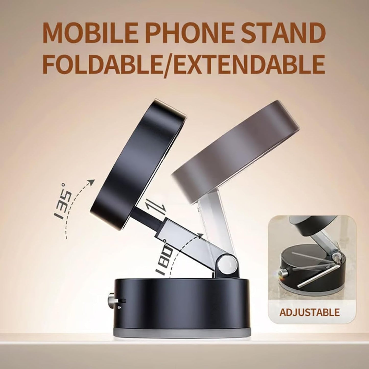 50% Off  Foldable Vacuum Magnetic Car Phone Holder